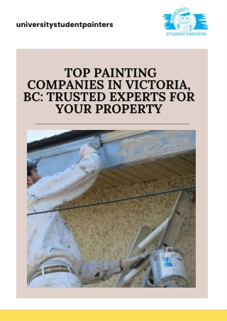 Reliable Commercial Painting Services in Victoria, BC