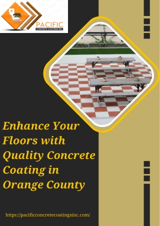 Enhance Your Floors with Quality Concrete Coating in Orange County