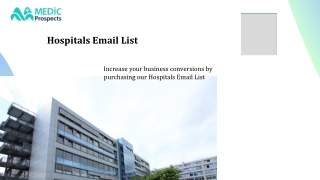 Find Professionals' Contact Data in Our Hospitals Email List