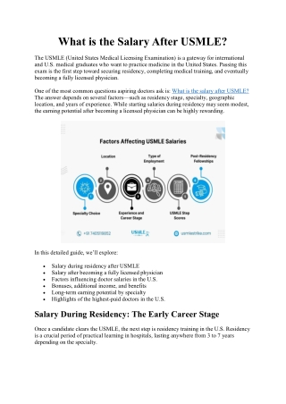 What is the Salary After USMLE