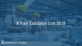 K Fair Exhibitor List 2025