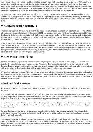 Hydro Jetting Explained: JB Rooter and Plumbing Inc’s Deep Clean Method