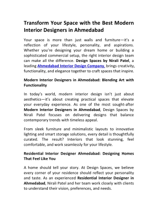 Turnkey Interior Designer in Ahmedabad End-to-End Solutions