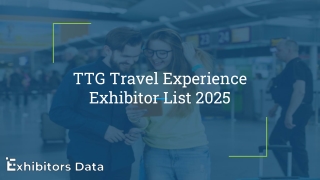 TTG Travel Experience Exhibitor List 2025