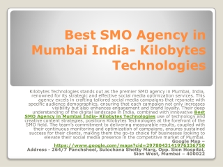 Best SMO Agency in India- Kilobytes Technologies