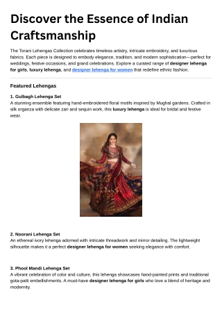 Discover the Essence of Indian Craftsmanship