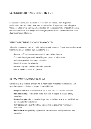 Shoulder Treatment Ede Guide