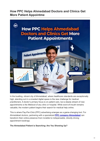 How PPC Helps Ahmedabad Doctors and Clinics Get More Patient Appointme