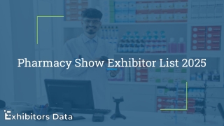 Pharmacy Show Exhibitor List 2025
