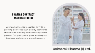 Pharma Contract Manufacturing Services All India