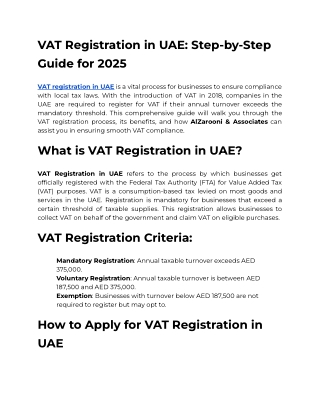 Vat Registration UAE.