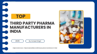 Third party pharma manufacturers in India