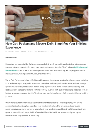 Gati Packers and Movers - Your Trusted Moving Partner Across India