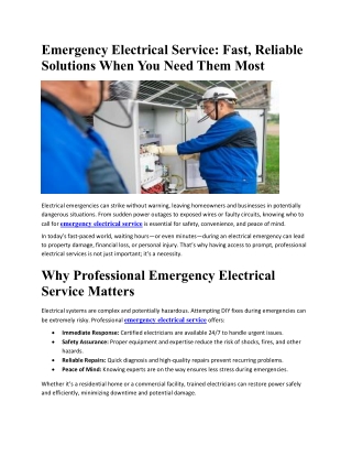 Emergency Electrical Service 2