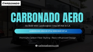 Go Bold with Lamborghini Urus MS Kit in LA