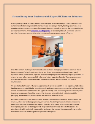 Streamlining Your Business with Expert UK Returns Solutions