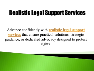 Realistic Legal Support Services
