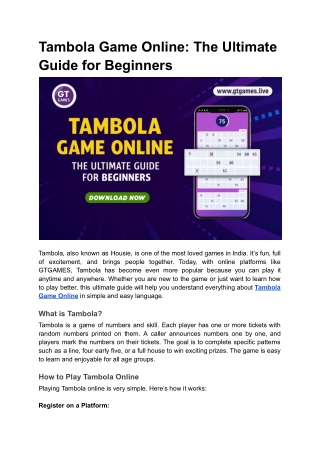 Tambola Game Online_ The Ultimate Guide for Beginners