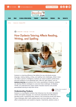 How Dyslexia Tutoring Affects Reading, Writing, and Spelling