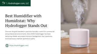 Hydrofogger – The Best Humidifier with Humidistat for Perfect Climate Control