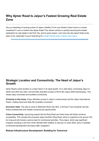 Why Ajmer Road Is Jaipurs Fastest Growing Real Estate Zone