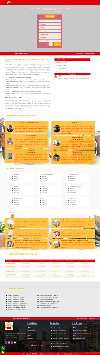 Professional Moving Experts in Gurgaon City