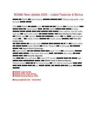 BG666 Login & Register 2025 – Get ₹100 Free Bonus