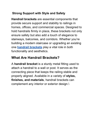 Strength, Safety, and Style in Every Step