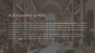 Best BCA Institute in Delhi NCR | GGSIPU-Affiliated MERI College