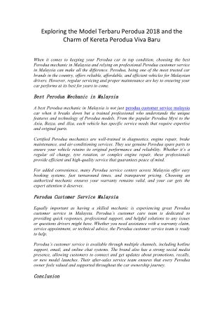 Perodua Loan Financing Packages – My Experience with Perodua