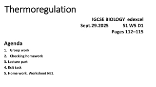 temperature regulation
