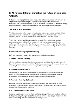 Is AI-Powered Digital Marketing the Future of Business Growth