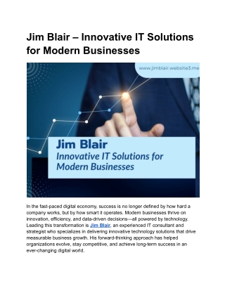 Empowering Digital Success with Jim Blair’s Expertise