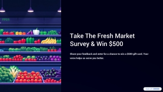 Take The Fresh Market Survey and Win a $500 Gift Card!