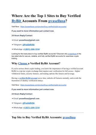 Best Trusted Platforms to Buy Verified Bybit Accounts in 2026
