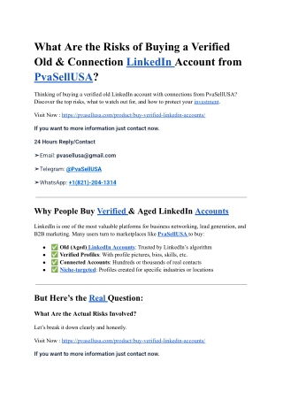Before You Buy LinkedIn Accounts in 2026, Here's What ...