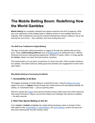 Bet On The Go: Mobile Betting Made Easy