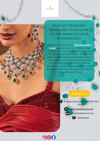 Elegant Diamond Jewellery in Ratlam to Add Shine to Your Wedding Day