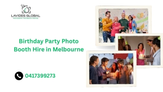 Birthday Party Photo Booth Hire in Melbourne