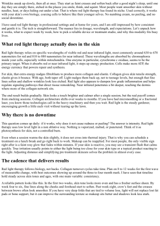 How Red Light Therapy Reduces Wrinkles Without Downtime