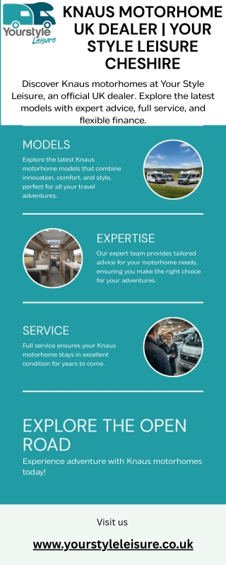 Knaus Motorhome UK Dealer  Your Style Leisure Cheshire