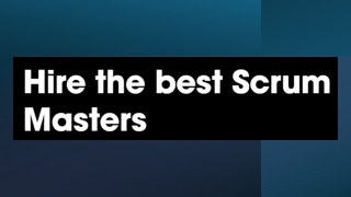 Hire the best Scrum Masters with Black Piano