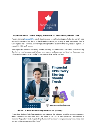 Beyond the Basics: Game-Changing Financial KPIs Every Startup Should Track