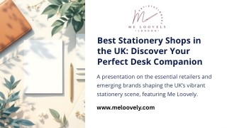 Best Stationery Shops in the UK