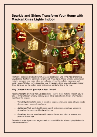 Transform Your Home with Magical Xmas Lights Indoor