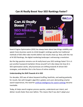 Can AI Really Boost Your SEO Rankings Faster?