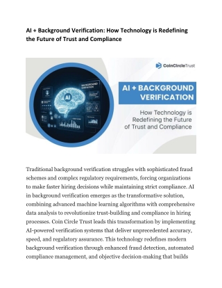 AI   Background Verification - How Technology is Redefining the Future of Trust and Compliance