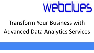 Transform Your Business with Advanced Data Analytics Services