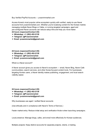 Buy Verified PayPal Accounts — pvasmmmarket.com