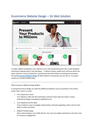 Ecommerce Website Design